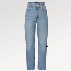 Jeans da lavoro dritto da donna 1afn90 Nuovi pantaloni cuciture gambe jeans marchio donna abbigliamento da abbigliamento da ricamo da stampa lettera l stampa