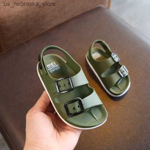 Slipper Sandaria Non Slip Baby Womens Shoes UK Beach Sandals Childrens Summer Boys PVC Buckle Slippers Q240409