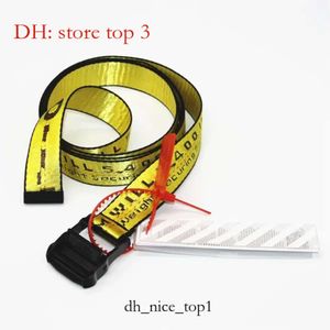 Offwhitee Belt Luxurys 1: 1 Kvinna Wrestle Yellow Belt Designer för män Canvas Partihandel Midja Nylon Run Belt Justerbar Casual Strap Long Boy Gym Fashion Belt 9210