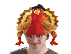 Zabawny karnawałowa czapka z kurczakiem Święta Święta Dziękczynienia Dekoracja Turcja Kapelusz dla dorosłych karnawałowy kapelusz świąteczny czapkę Y08041819501