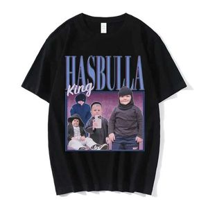 Herr t-shirts hasbulla kämpar t-shirt män ryssland klassisk mini khabib bloggare grafik t-shirts kvinnor roliga strtwear toppar ts skjortor t240506