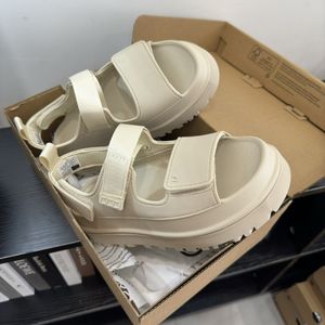 디자이너 Goldenglow Sandals 여성 슬리퍼 플랫폼 샌들 청키 비치 에바 슬라이드 아빠 골든 글로우 뮬의 방수 편안함 핑크