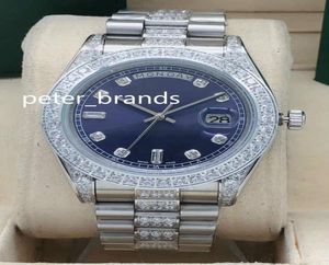 Nuovo arrivo Automatic Men Watch 41mm Silver Case Diamond Bezel e Diamanti nel mezzo di Bracciale Multicolore Dial Orologi da polso FR8122726