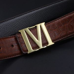 Men Leather belts Top luxury belts M Buckle Casual fashion design Men Accessories belts free shipping 2723