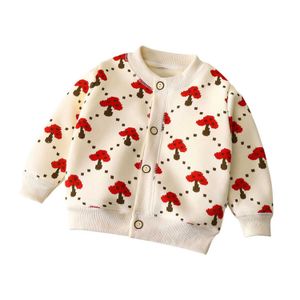 Set 2023 Autunno/Inverno Nuova Giacca a maglia per bambini Adatta per ragazzi e ragazze Cardigan Cardigan Switer Spesso esterno Q240508