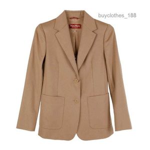 Женское пальто кашемировое дизайнерское пальто модное пальто Maxmaras Новая женская шерстяная пиджак с одной грудью повседневное пальто