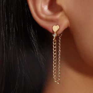 Stud LATS New Lightning Leaf Rhinestone Long Chain Earrings for Women Shine Cross Butterfly Geometric Tassel Piercing Earring Jewelry