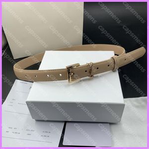 Nya kvinnor Bältesdesigner Mensbälten 2021 Fashion äkta läder 14 Färgbokstäver Nål Buckle Lady Business midjebandbredd 2 5 cm D218 304M