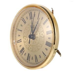 Wall Clocks Bell Round Inlaid Clock DIY Insert Mute Pointer Quartz Small Style Home Digital