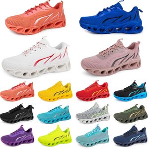 Sapatos masculinos Mulheres que dirigem treinador triplo preto branco vermelho amarelo roxo verde azul pêssego azul teal laranja laranja clara rosa respirável tênis de esportes 2024 confortável