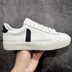 Paris Men Women Designer Casual Shoes Classic Leather Volley Lace-up sneakers White Black Green Mens Womens Campo Chromefree Leather Sneaker Fashion Shoe