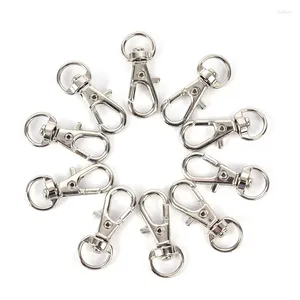 Keychains 10pcs Mini Aluminum Alloy Keychain Making Snap Spring Clip Hook Carabiner Buckle