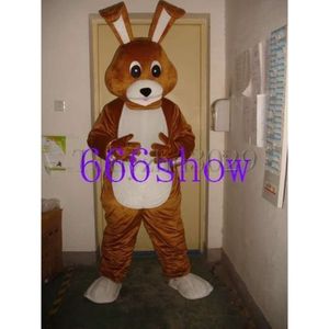Mascot kostymer gratis frakt brun påskaren kanin kanin tecknad maskot dräkt
