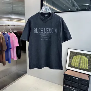 BLCG LENCIA Unisex Summer T-shirts Mens Vintage Jersey T-Shirt Womens Oversize Heavyweight 100% Cotton Fabric Workmanship Plus Size Tops Tees BG30286