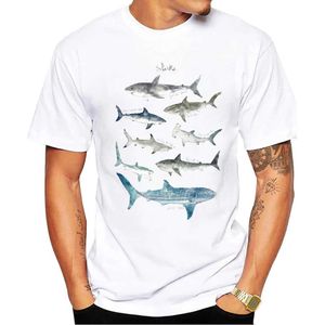 T-shirts masculina Thub Fashion Sea Animal Whales Men T-shirt S impressa Harajuku T camisetas curtas Slve tshirts Cool T Y240509