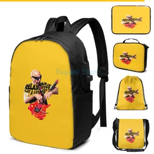 Backpack Funny Graphic Print Joe Satriani USB Charge Men School Bags Women Bag Travel Laptop