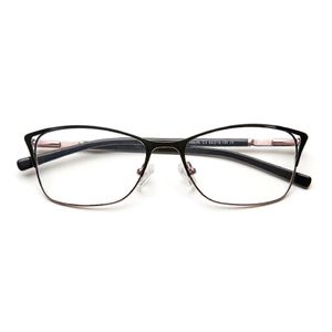 Okulary przeciwsłoneczne Tessalate Metalowe okulary Ramka Kobiety Kat Eye Glasse Clear Vintage Przezroczysty na receptę Kobieta Kobiety Okleje optyczne FR 281I