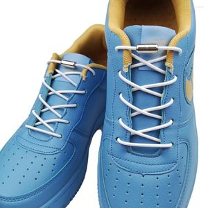 Parti di scarpe 1PAir Fashion No-Tie Elastic Blocking Round Shoelaces per bambini Sneaker per adulti Colore Solido Shoelace Lace Stringhe