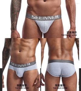 Cueca gay sexy com cintura baixa baixa para homens com quadris elevados e brigas altas shorts de fundo de moda menino u convexo bolsa