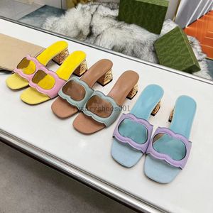 Sandals Slipper slipper slide Women's Interlocking Cut-out Sandals Shoes Lady Flip Flops 5cm Slip On Beach Slide Flat Casual Walking Oofr slides 5.8 02