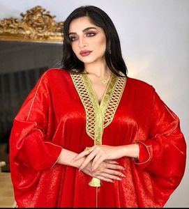 2021 Ultimo Amazing Gold Lady Dress Abet Arabian Dubai Muslim Turchia Bat Robet Tasselle Abaya Long Muslim Women039s Clot9915738