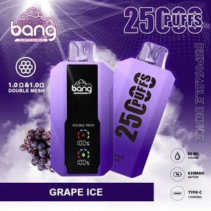 Bang 25000 Puff Disponível Vape recarregável e cigarros bobina de malha 30ml Puff 25k Vaper 0%2%3%5%Cigarro eletrônico Puff 20k Bang 20000