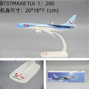 B737max8 B787-8 TUI Linia lotnicza ABS Plastikowy samolot samolotka Zabawna Model Zabawki Zabawki do kolekcji 240428