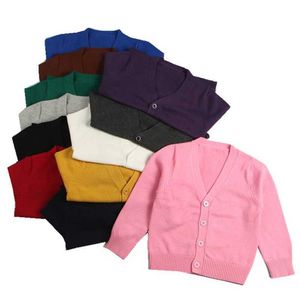 세트 브랜드 면화 여성 가디건 스웨터 어린이 아기 재킷 Q240508