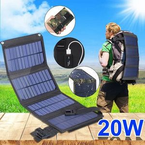 Zestaw Solar Solar Panelu 20 W 5V USB Sunpower ogniwa słoneczne Pakiet Wodoodporna płyta słoneczna do biwakowania na zewnątrz 240508