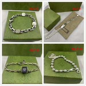 925 Sterling Silver Brand Designer Jóias Mulheres Bracelet Jóia Lady Heart Link Charm Bracelets Bangle for Woman Gifts Party Van H 287W