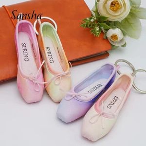 Keychains Ballet Shoe Pendant Keychain Satins Surfaces Keyrings Trinket Ornament Drop