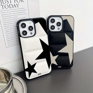 Mobiltelefonkisten Lucky Fortune Star Seven Puffer Phone Case 3D Schockproof Cover für iPhone 15 14 12 11 Pro Max Plus Telefon Hülle Beste Geschenkidee J240509