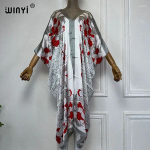 Vestido africano impresso na praia wearm women 2024 lotes femme túmulo de férias de férias de férias de feriado de seda de seda