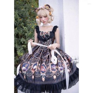 Повседневные платья Original Star и Sea Record Vintage Lolita Elegant Cla платье JSK Gothic Retro Women Женщины лето Y2K