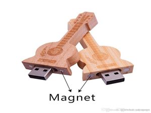 UK0001 Customized Logo USB Pendrive Wooden Gitarre USB Flash Drive 4 GB 8 GB 16 GB 32 GB 64 GB USB 20 Memory Stick Hochzeit Geschenke Pen DR5802826