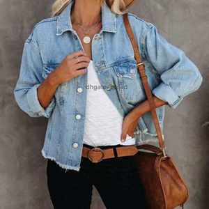 2024 New Denim Coat Womens Street Trendy Loose Fell Short Jacket