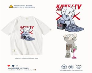 패션 브랜드 kaws sesame street 짧은 슬리브 men039s tshirt ins trendy loose crew neck cotton student 반 소매 애호가 Wear