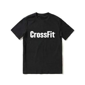 Herren-T-Shirts 2024 Sommer New CrossFit kündigte die am besten geeigneten Herren Black Short Slve T-Shirt Cool Strt T-Shirt Single Article For Sale Y240509