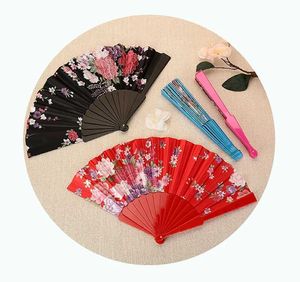 Produtos de estilo chinês feminino feminino portátil fã de fã de seda de fã dobrável Fã de dança de dança Morning Exercício artesanal Diy Pintura chinesa estilo antigo