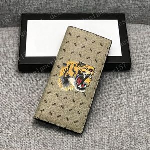 Wallets Sanke Wallet Purses Coin Tiger Long with white box Mens Fold Card Holder Womens Passport Holder Bee Folded Purse Photo Pouch #G 295Y