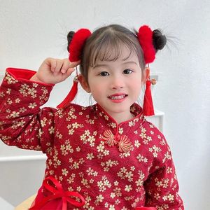 Hair Accessories Fashionable Children's Headwear Suda Red Ring Headband Chinese Year Girl's Circle Holiday