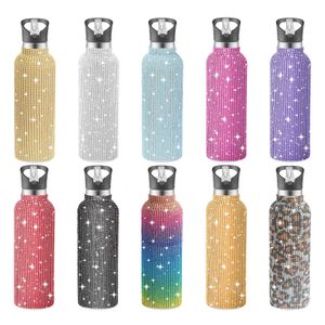 350500750ML Diamond Tumble Isolated Cup Sport Vakuumkolv Rostfritt stål Stor kapacitet Portable Water Bottle Girl Present Cup 240508