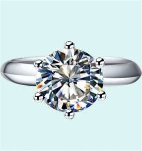 클러스터 링은 긍정적 인 3ct 90mm de labrowrown moissanite 다이아몬드 링 925 스털링 실버 약혼 여성 17584341