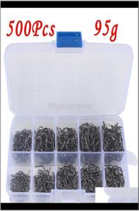 100pcs600pcs Set carbon in acciaio carbonio a cerchio singolo pesca pesca jip ganci per carpa ganci per mare accessori Iwycd ksp7q6877253