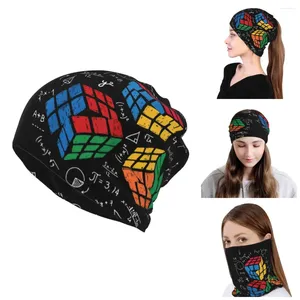 Beralar serin matematik rubicler oyuncusu bandana boyun ısıtıcı örgü kafatası beanies kapaklar yürüyüş kayak fular gaiter küp sevenler yüz örtüsü