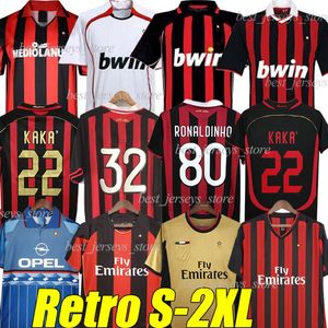 Retro Soccer Jersey 1990 2000 2006 2007 2009 2010 2010 2014 Football Shirt Gullit 1988 96 97 Van Basten Kaka Inzaghi Ronaldinho Vintage 2623