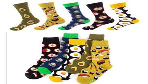 Fashion Happy Funny Mens womens Hosiery food Cartoon socks couples hamburger apple Poached egg Sushi avocado personality Harajuku 2043899