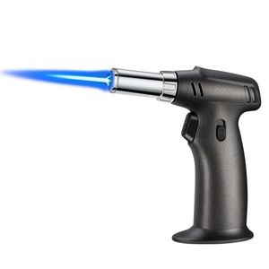 Accendino alla fiamma blu di sigaro reversibile all'ingrosso Gas più leggero di pistola non riempita BBQ BBQ Butane Torch Accendino