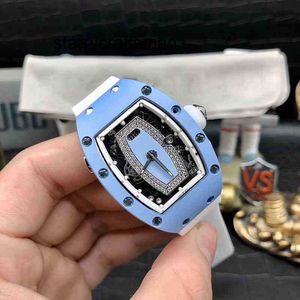 Automatiska klockor RM Wristwatch Mill Wine Barrel Watch Millr RM37 Series Automatisk mekanisk keramisk fodral Tejp Womens Watch Designer Waterproof 0U0L