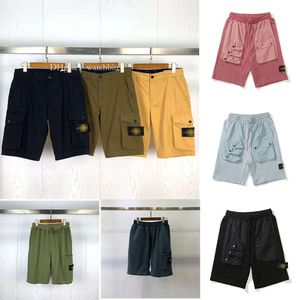 Men's designer shorts Stones Islandness shorts cargo Pockets Work Five-piece mens Summer Sweatpants Multi-function Thigh Pants Short Casual Loose size M-XXL